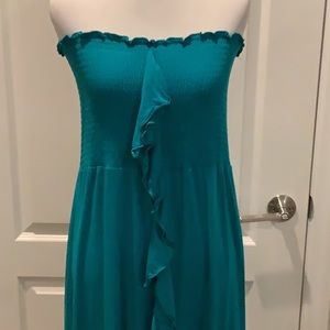 Misses/ladies Dotti teal green cover up. Like new